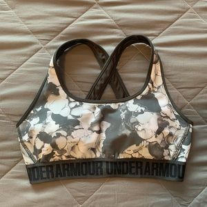 White and Black Tie-dye sports bra